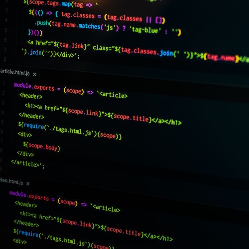 Code on screen